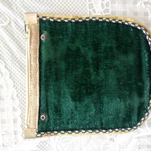 Green Velvet Pouch