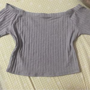 Grey crop Top