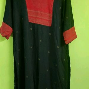 Black Cotton Kurti (Women)