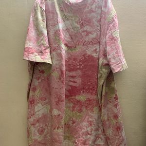 Pink Oversized Dye T Shirt