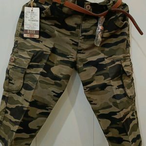 Camouflage Print Boys Capri