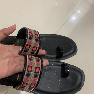 Black Traditional Slippers