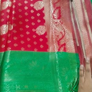 Green And Red Saree....❤️🫶