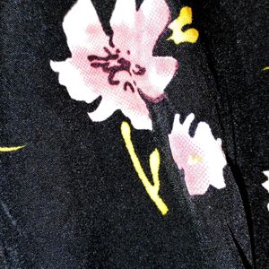 Black Floral Stylish Top
