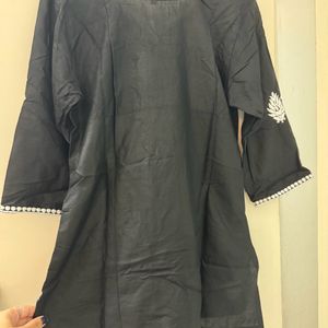 Short Kurta - Black