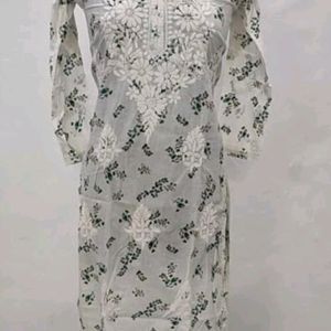 Cotton Chikankari Work Kurti (Wholesale Available)