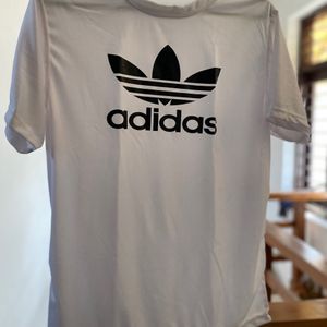 Dry Fit T shirt With Adidas Logo. Size L