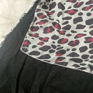 Black Multi Printed Stole