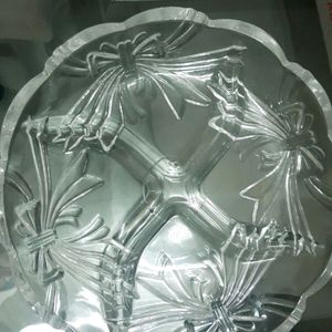 Glass Plate And 4cup Set