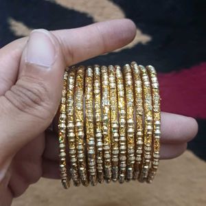 Golden Glass Bangles