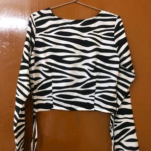 Zebra Print Crop Top