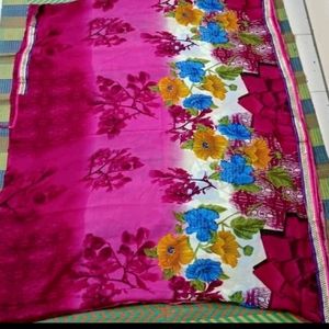 Flowers Print Saree