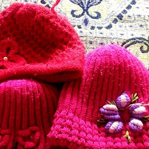 Winter Woolen Worm Cap For Women