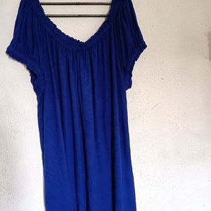 Blue Off Shoulder Dress