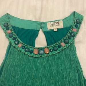 Ladies Gown, Sea Green With Embellishments, Size 2