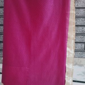 Pink Saree With Blouse