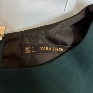 Bottle Green Formal Sleeveless Zara Dress