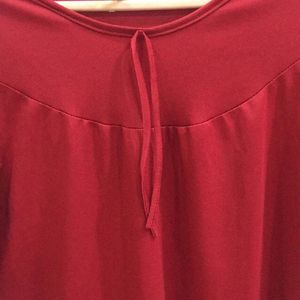 Valentine Red Puffy Sleeves Top For Women