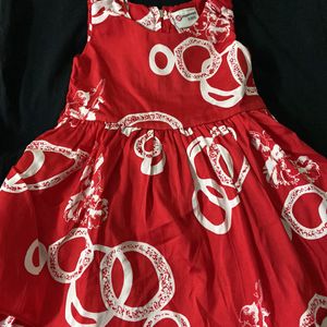 Peppermint Girls Frock Red