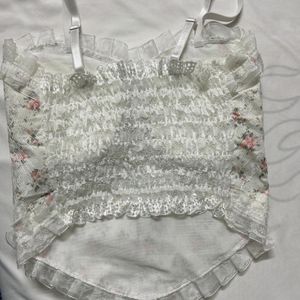 Floral Padded Crop Top