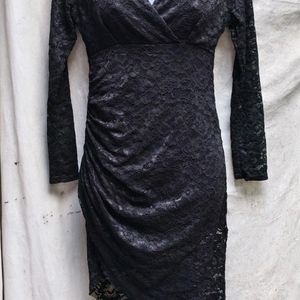 I. BLACK LONG SEXY NET BODYCON