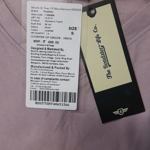 Roadster Lavendar V Neck T-shirts From Myntra