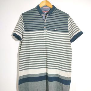 Tommy Multi Striped Casual T Shirts (Men's)