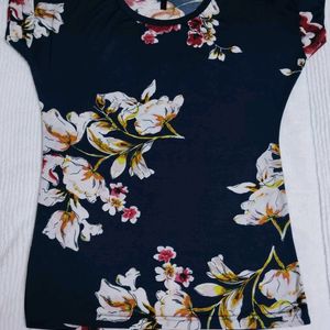 Floral Navy Blue Top