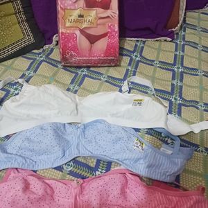 Cotton Bra- Pink And Blue Color Available