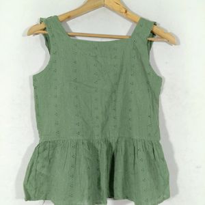 Light Green Casual Top (Women's)