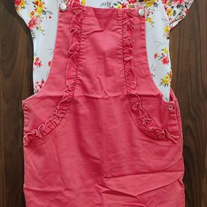 Branded Top and Dungaree set for Teenage Girls.