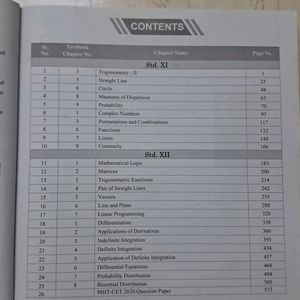 Mathematics MHCET MCQ questions 11th And 12th