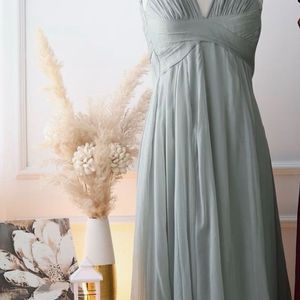 Stylised Back Chiffon Longline Gown