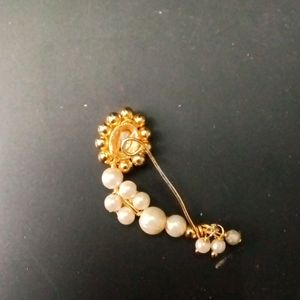 Combo Of Earrings With Marathi Style Tich Nose Pin