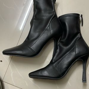 Missguided Black Heeled Boots