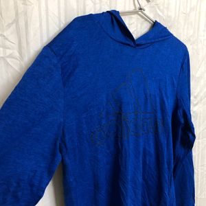 Adidas Blue Long Sleeve Hoodie