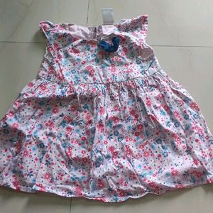 Pink And Blue Girls Frock
