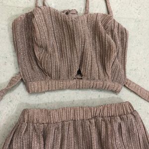 Shimmery Pink Two Piece