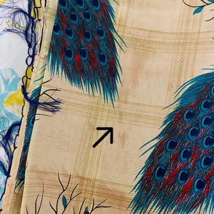 Peacock Print Saree