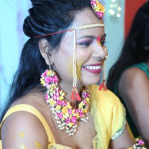 Yellow Lehenga And Blouse With Dupatta