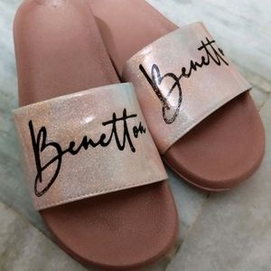 Pink Benetton Slippers