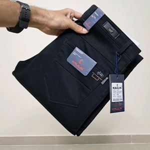 Kaulin 1027 Men's Double Cloth Knitted Black Pant