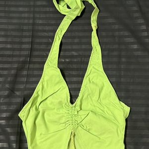 Halter Green Top