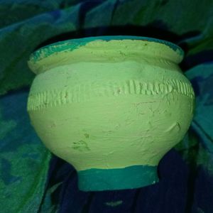 Painted Small Pot For Decoration