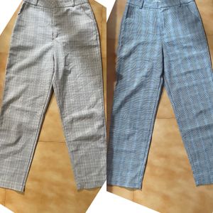 Two Piece Cotton Straight Trousers