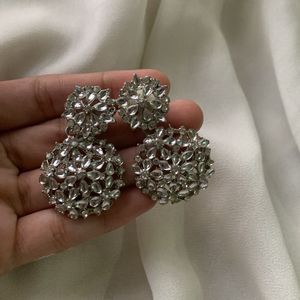 Combo Silver Earring With Chutti