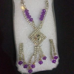 Light Purple Diamonds Necklace