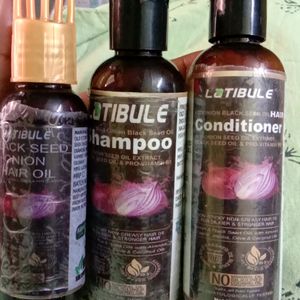 LATIBULE redonion Black Seed Hair Oil, And Shampoo,And Conditioner