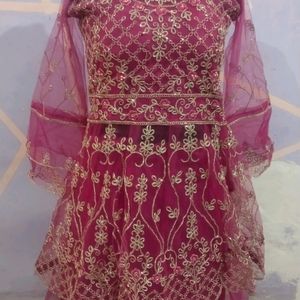 Golden Embroidery Lehenga Choli With Dupatta