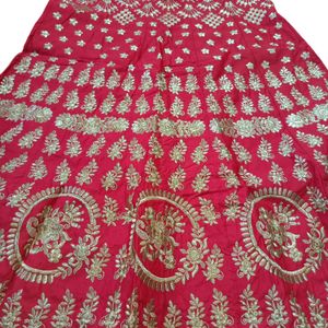 Full Zari Work Wedding Lehenga